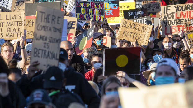 Thousands took to the streets in Brisbane at the weekend in a Black Lives Matter march.