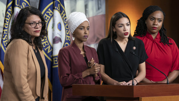 'The Squad': The four congresswomen (L-R) Rashida Tlaib, llhan Omar, Alexandria Ocasio-Cortez, and Ayanna Pressley.