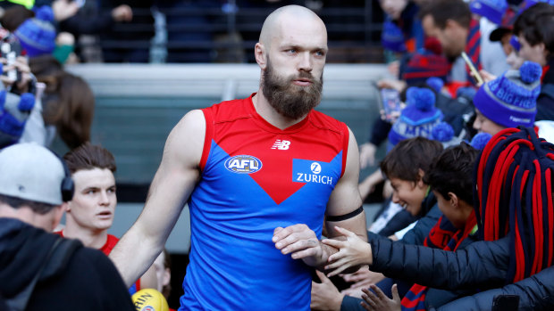 Max Gawn injured his hamstring at Melbourne training.