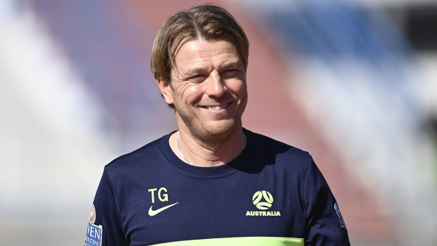 Matildas coach Tony Gustavsson was all smiles ahead of his side’s clash with New Zealand in Canberra.