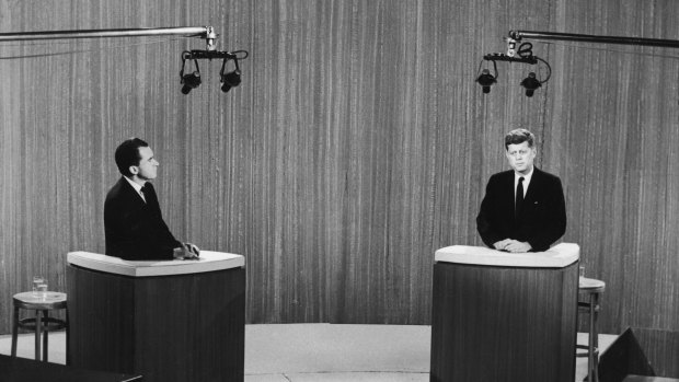The first televised US presidential debate, between Richard Nixon and John F. Kennedy, revealed “cold, mechanistic figures”, according to one watching elder statesman.