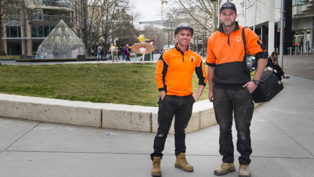 Nick Hay, of Ngunnawal, with Daniel Smith, of Queanbeyan