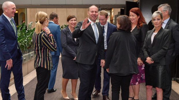 State and territory environment ministers meet with federal minister Josh Frydenberg earlier this year. 