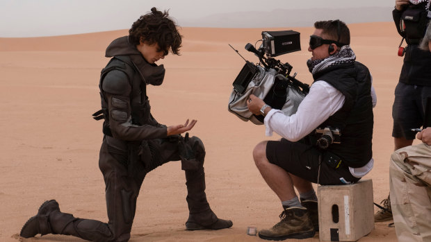 Nominated again: Greig Fraser on the set of Dune.