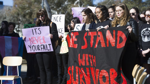 In August, a year on from a landmark report into sexual violence on campus, survivors and students called on ANU to do more.