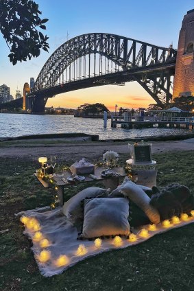 Soak in the views with a grazing board after climbing the bridge.