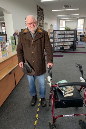 Ritchie Jones, a Castlemaine Library member for 73 years, was there on re-opening day.
