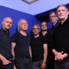 Pip Hoyle (far right) with fellow members of Radio Birdman.