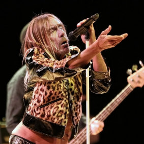 Iggy Pop, on stage at the Sydney Opera House last week, before his Melbourne show at Festival Hall.