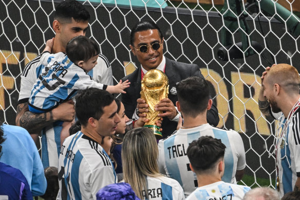 Turkish chef Salt Bae gatecrashed the 2022 World Cup final in Qatar.