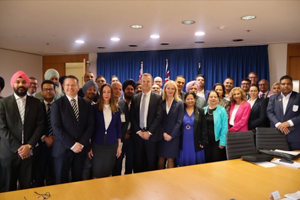NSW Liberal Leader Mark Speakman and members of the NSW Coalition met Indian community and business leaders in parliament on Tuesday.