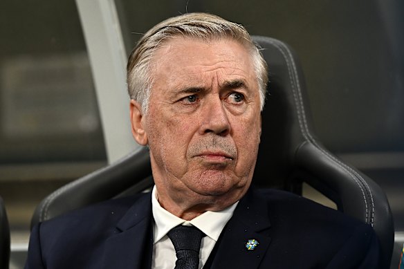 Carlo Ancelotti at the first match in Townsville. 