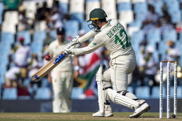 Quinton de Kock's knock rescued South Africa on day one against England.
