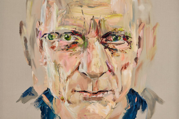 Oil painting: Anh Do’s portrait of Peter Garrett, Peter, Up Close.