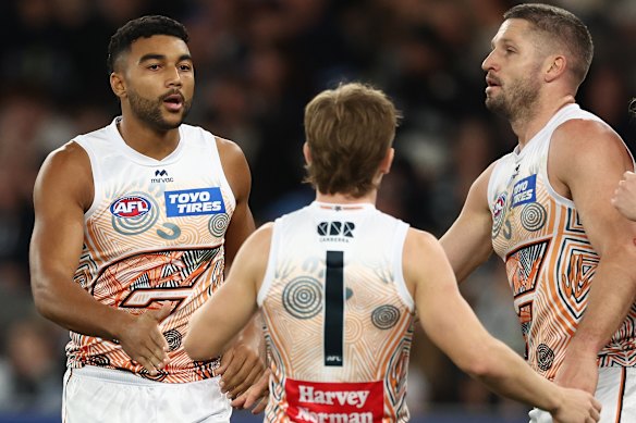 Callum Brown has been strong up forward for the Giants.