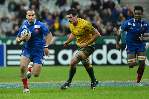 Michalak taking on the Wallabies in 2012.