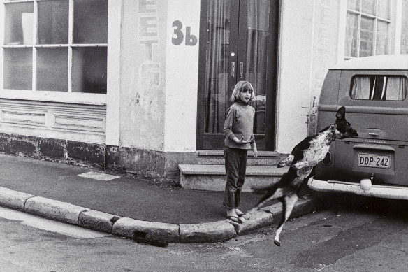 <i>Flying Dog</i> (1973), taken by Jerrems in Sydney's Surry Hills.