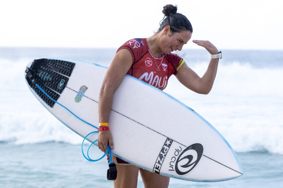 Tyler Wright after winning the Maui Pro at Pipeline on December 20.