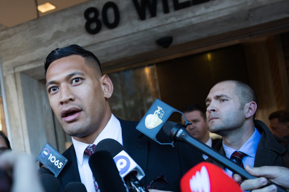 Israel Folau has settled his unfair dismissal case with Rugby Australia.