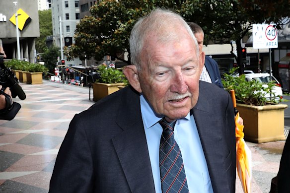 Ron Brierley leaves court last year.