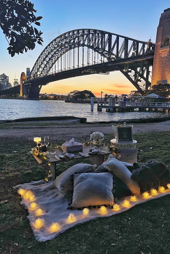 Soak in the views with a grazing board after climbing the bridge.