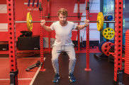 Physiotherapist Luke Pickett performing a squat.