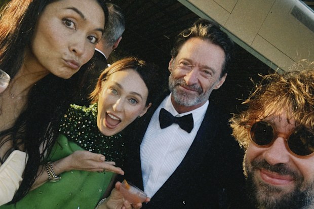 Justine Cullen, Zoe Foster-Blake, Hugh Jackman and Hayden Guppy at Andy lee and Rebecca Harding’s wedding