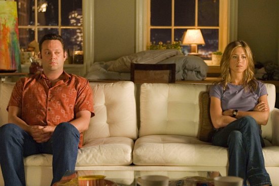 Vince Vaughn and Jennifer Aniston in a scene from The Break-Up, a film where a couple’s arguments continue to escalate.