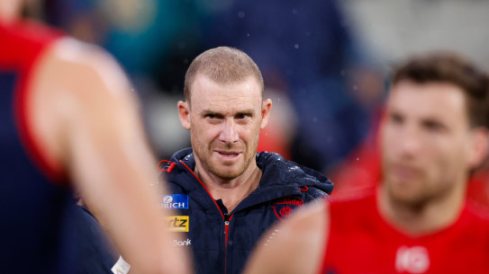 Under pressure: Demons coach Simon Goodwin.