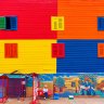 Rainbow neighbourhoods… eye-catching buildings in central Buenos Aires.