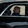 President Donald Trump departs Walter Reed National Military Medical Centre.