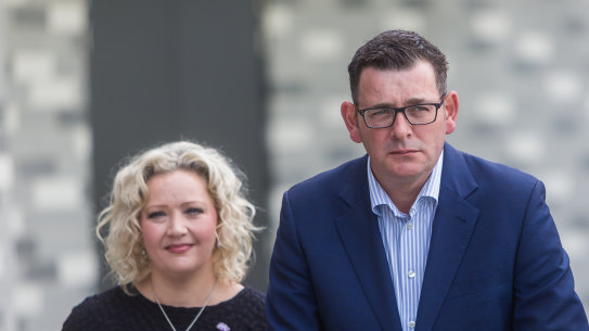 Former health minister Jill Hennessy, with Premier Daniel Andrews in 2018.