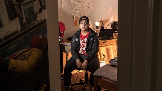 VCE student Ubaid Ahmed has had his year 12 studies disrupted by coronavirus and remote learning. 