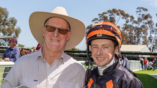 Austy and Harry Coffey with winner’s grins at the weekend.