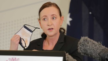Queensland Health Minister Yvette D’Ath was grilled by journalists about the PCR test delays on Tuesday.