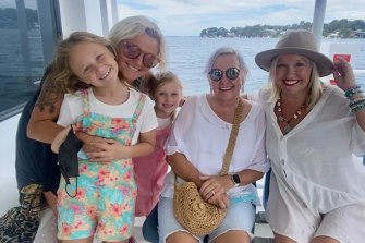 Erin Gillies and her family enjoy a day out on the newly launched Lake Macquarie Ferry.