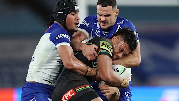 David Fale in action for Penrith last season.