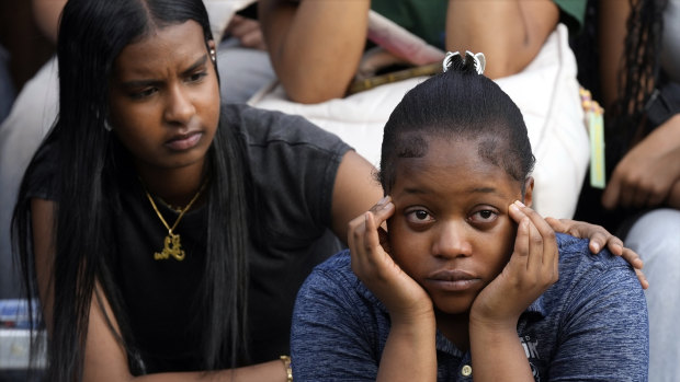 Supporters at Kamala Harris’ co<em></em>ncession speech at Howard University on Wednesday.