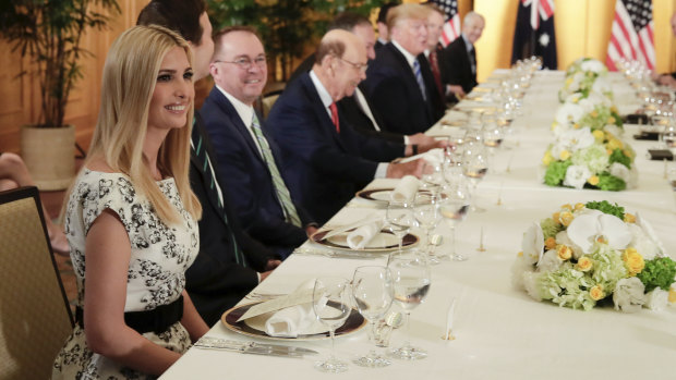 Ivanka Trump during Prime Minister Scott Morrison and US President Donald Trump's working dinner during the G20 Summit in Osaka, Japan.