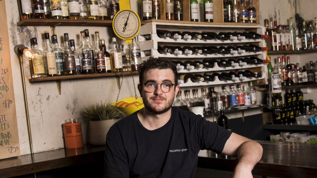 Bar manager Evan Stroeve at Bulletin Place in Circular Quay, where lockout laws, light rail construction and fewer office workers have driven down foot traffic. 