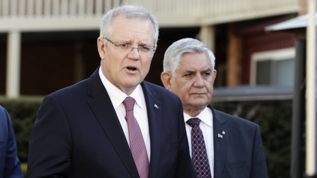 "We need to establish a national culture of respect for senior Australians and Australians as they age": Prime Minister Scott Morrison, pictured with Minister for Aged Care Ken Wyatt, says.