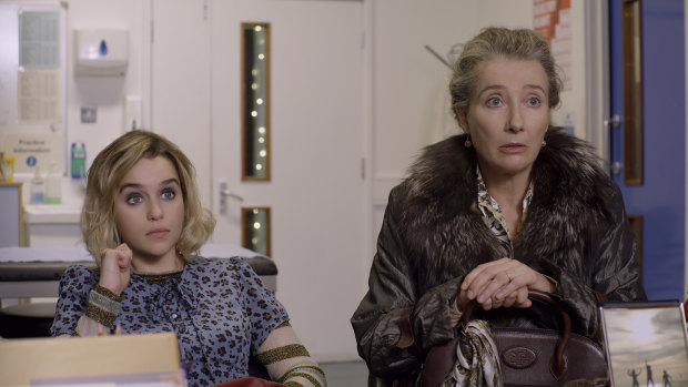 Emilia Clarke (left) and Emma Thompson, who co-wrote the script and co-produced Last Christmas, as Kate's mother, Petra.