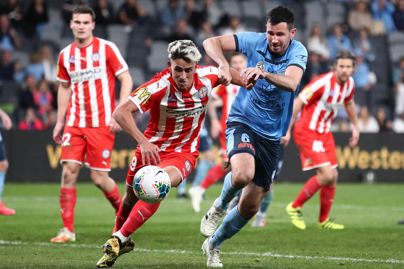 Lachlan Wales, right, will transfer from Melbourne City to Western United. 