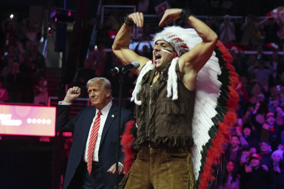 President-elect Donald Trump dances with The Village People.