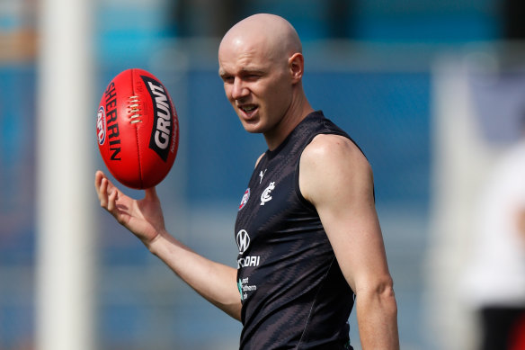 Sam Docherty at pre-season training in December.