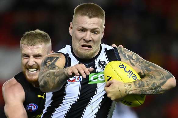 Barometer: Collingwood’s Jordan De Goey.