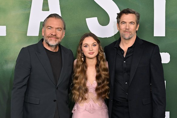 Brendan Cowell, Chloe Jean Lourdes and Patrick Brammall at the premiere of Last Seen.