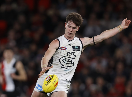 Paddy Dow in action against St Kilda last month.