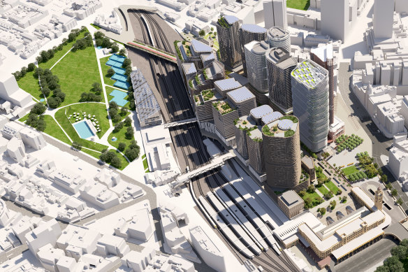 The proposed redevelopment covers a 24-hectare site at the southern end of Sydney’s CBD.