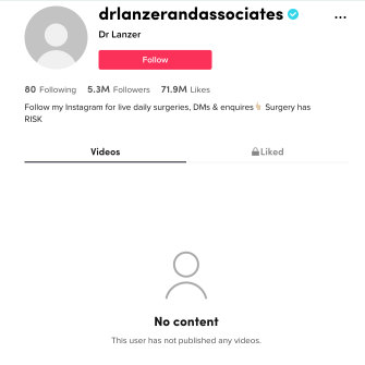 Daniel Lanzer scrubbed his Tik Tok account despite his massive following.